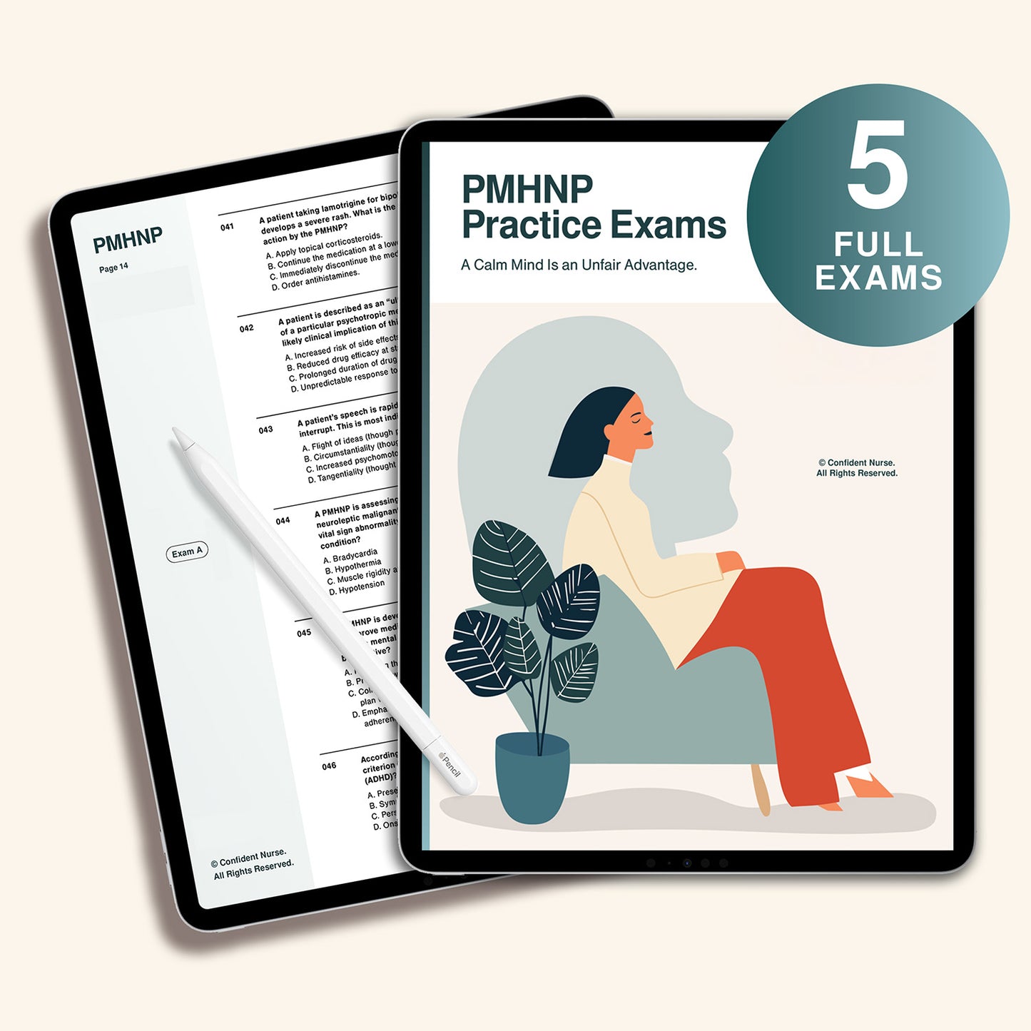 PMHNP practice exam bundle PDF – 5 full exams with 875+ board-style questions for nurse practitioner board prep