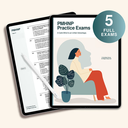 PMHNP practice exam bundle PDF – 5 full exams with 875+ board-style questions for nurse practitioner board prep